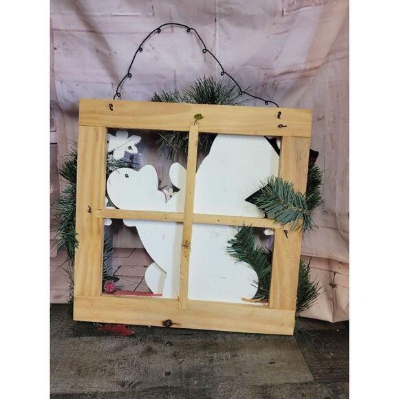Welcome window snowman Xmas mistletoe snowflake hanging decor - Picture 5 of 5